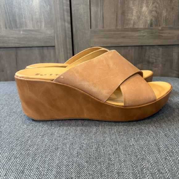 Women's Tan Wedge Sandals - Picture 2 of 12